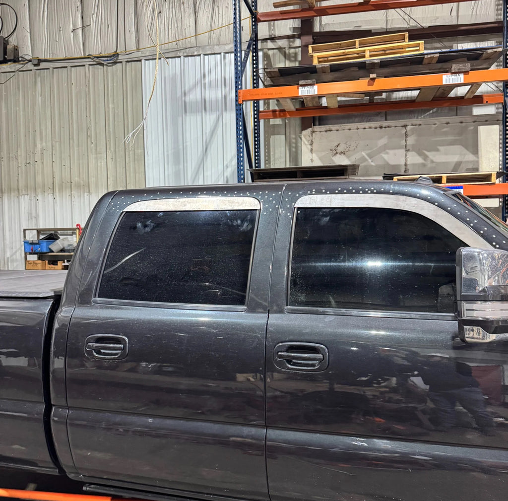 Metal Rain Guards Door to Door and In Channel